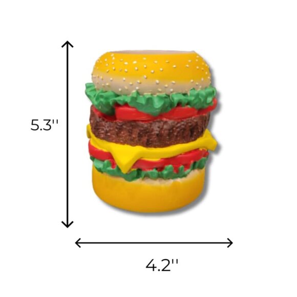 Vintage Hamburger Shaped Ceramic Pencil Holder – 4"x5" Desk & Bathroom Organizer - Picture 2 of 5